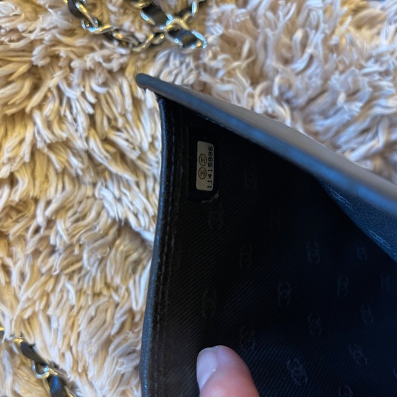 Chanel Black Leather Crossbody Wallet Purse Authentic - Picture 8 of 12